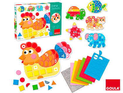 JUEGO GOULA DIDACTICO ANIMAL STICKERS FOAM