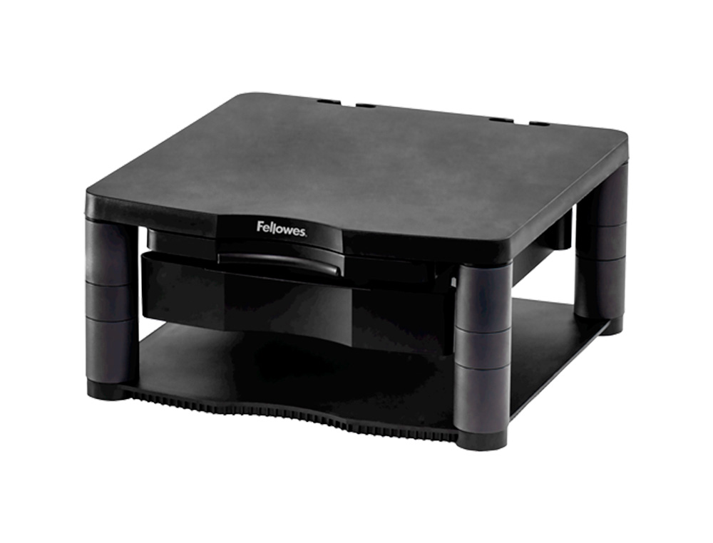 SOPORTE FELLOWES PARA MONITOR PLUS AJUSTABLE EN 5 ALTURAS 64 MM A 165 MM HASTA 36 KG COLOR GRAFITO 165X335X344 MM