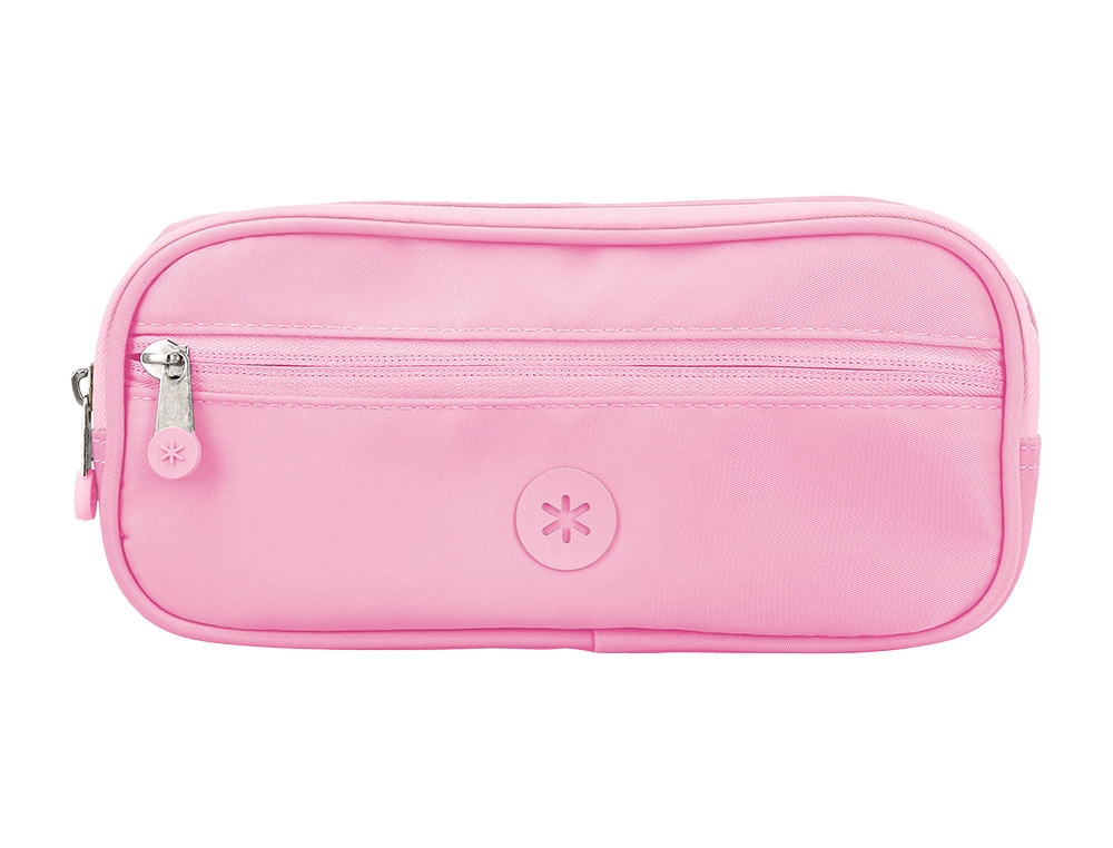 ESTUCHE PORTATODO ANTARTIK FUSION FLEX 3 CREMALLERAS ROSA COMPAERO MOCHILA 100X60X220 MM
