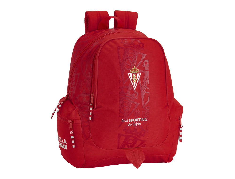 CARTERA ESCOLAR SAFTA SPORTING DE GIJON MOCHILA ADAPTABLE A CARRO 320X430X170 MM