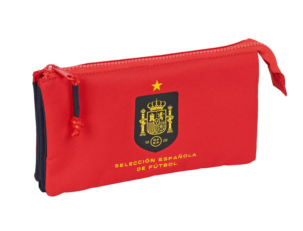 BOLSO ESCOLAR SAFTA PORTATODO TRIPLE 220X30X120 MM SELECCION ESPAOLA DE FUTBOL