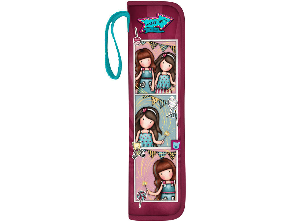BOLSO ESCOLAR SAFTA GORJUSS FAIRGROUND PORTAFLAUTA 360X100X25 MM