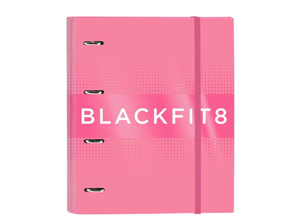 CARPETA 4 ANILLAS SAFTA A4 CON RECAMBIO 100 HOJAS BLACKFIT8 GLOW UP 270X35X320 MM