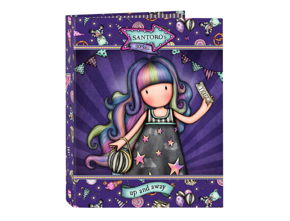 CARPETA CARTON FOLIO 4 ANILLAS MIXTAS SAFTA GORJUSS FAIRGROUND 265X40X330 MM