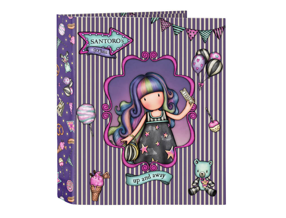 CARPETA CARTON FOLIO 4 ANILLAS SAFTA LOMO ANCHO GORJUSS FAIRGROUND 270X60X330 MM
