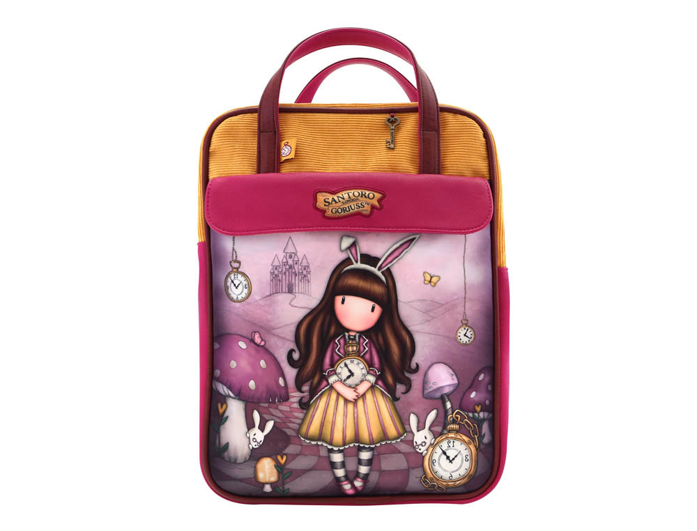 BOLSO ESCOLAR SAFTA SANTORO S GORJUSS THROUGH THE LOOKING GLASS MOCHILA GRANDE 270X100X370 MM