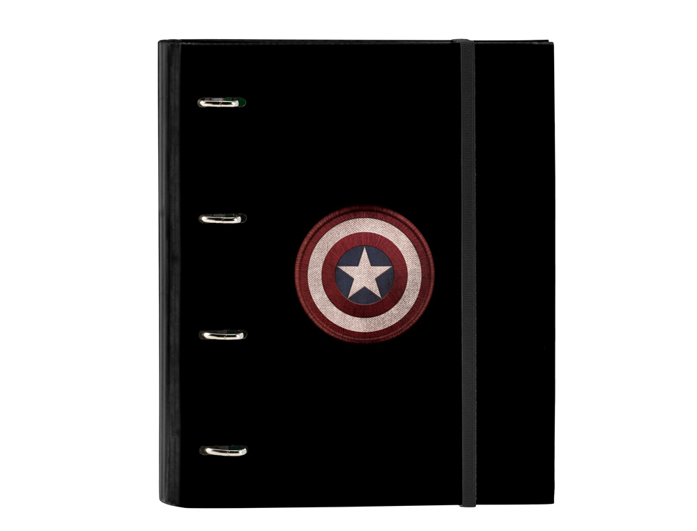 CARPETA CON RECAMBIO SAFTA DIN A4 TAPA FORRADA 100 H 60 GR CUADRO 5 MM CAPITAN AMERICA TEEN 270X35X320 MM