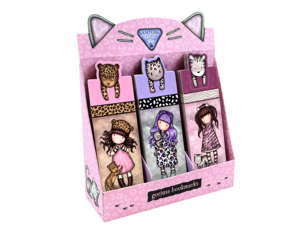 MARCADOR DE LIBRO SAFTA SANTORO S GORJUSS WILD EXPOSITOR DE 24 UNIDADES SURTIDAS 190X62X226 MM