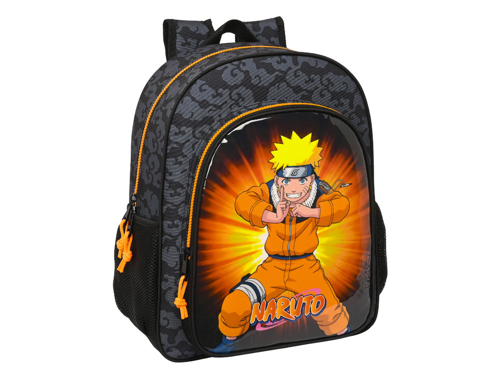MOCHILA SAFTA JUNIOR ADAPTABLE A CARRO NARUTO 380X320X120 MM