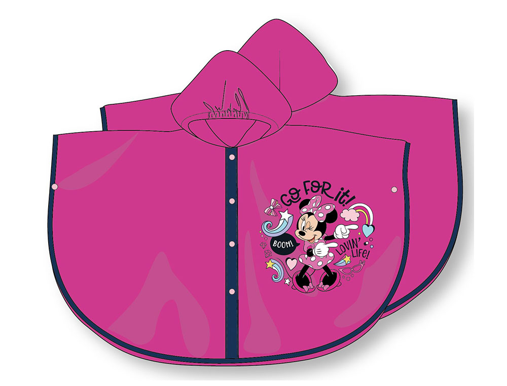 PONCHO SAFTA IMPERMEABLE MINNIE MOUSE PACK DE 8 UNIDADES TALLAS SURTIDAS