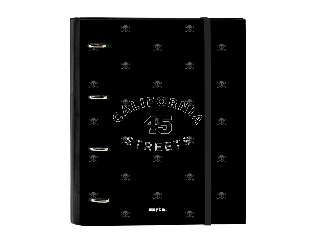 CARPETA CON RECAMBIO SAFTA DIN A4 TAPA FORRADA 100 H 60 GR CUADRO 5 MM CON GOMA Y 5 SEPARADORES SAFTA CALIFORNIA