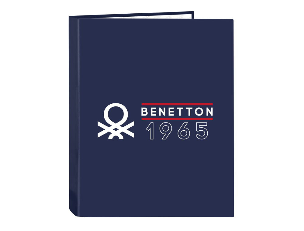 CARPETA SAFTA CARTON FOLIO 4 ANILLAS MIXTAS BENETTON VARSITY 40X265X330 MM