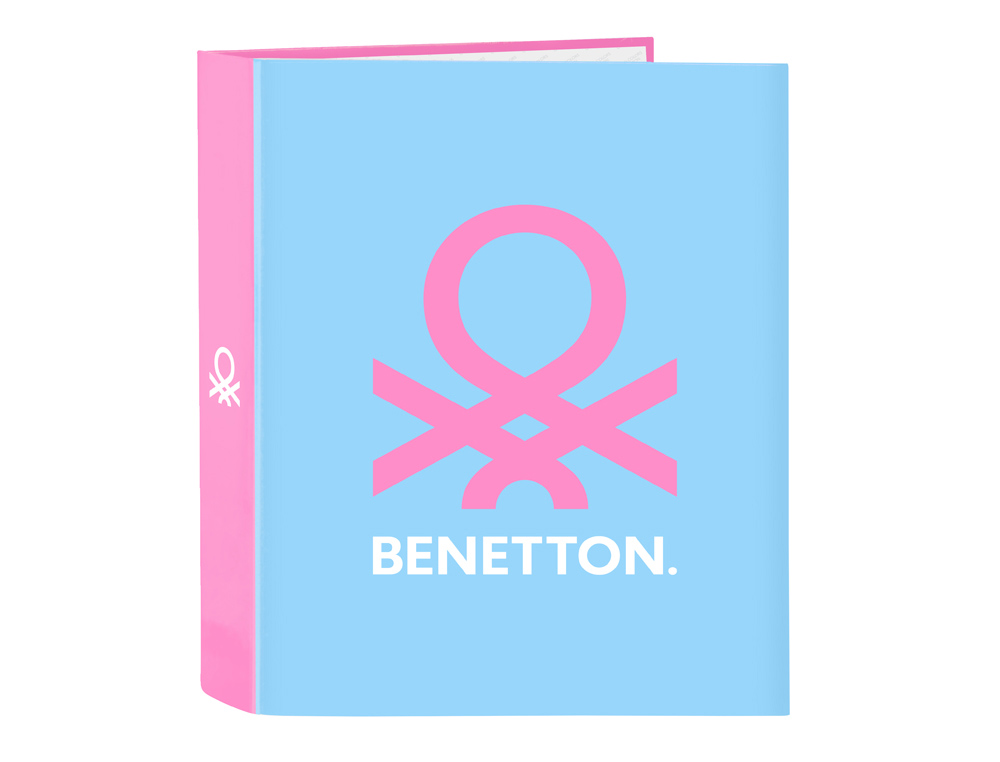CARPETA SAFTA CARTON FOLIO 4 ANILLAS LOMO ANCHO BENETTON SPRING 60X270X300 MM