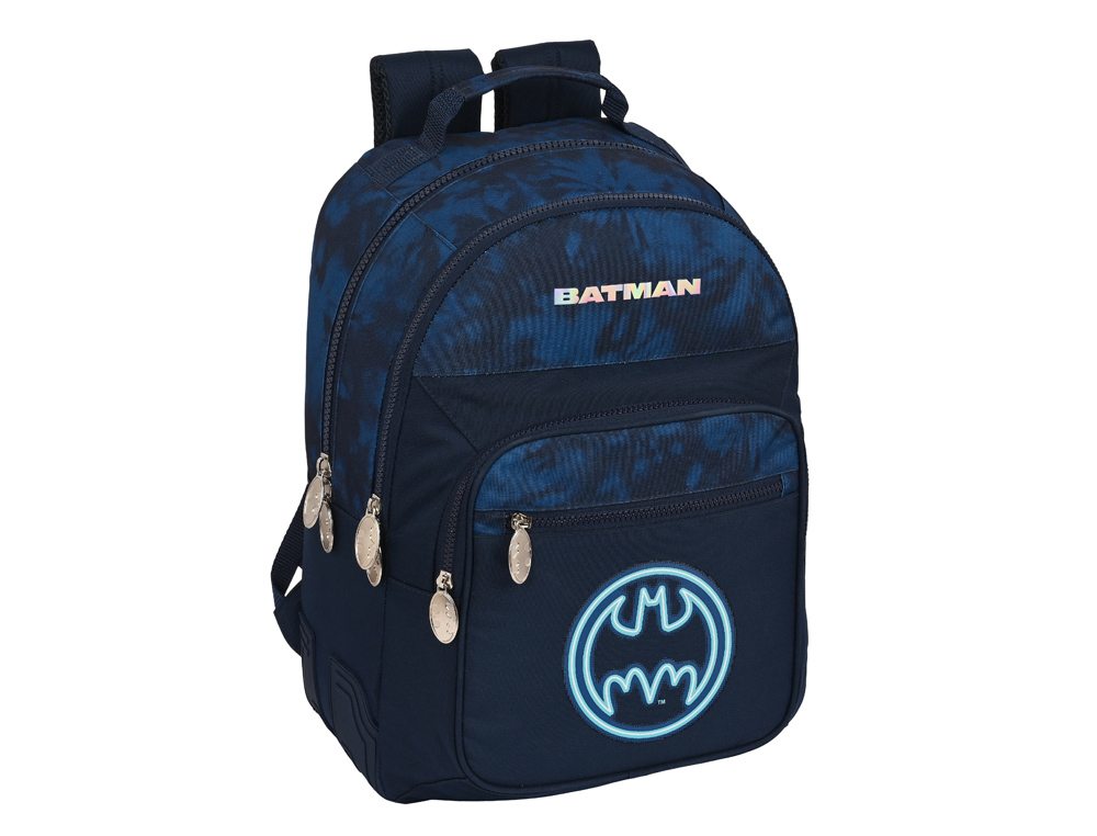 MOCHILA SAFTA DOBLE CON CANTONERAS ADAPTABLE A CARRO BATMAN LEGENDARY 150X320X420 MM
