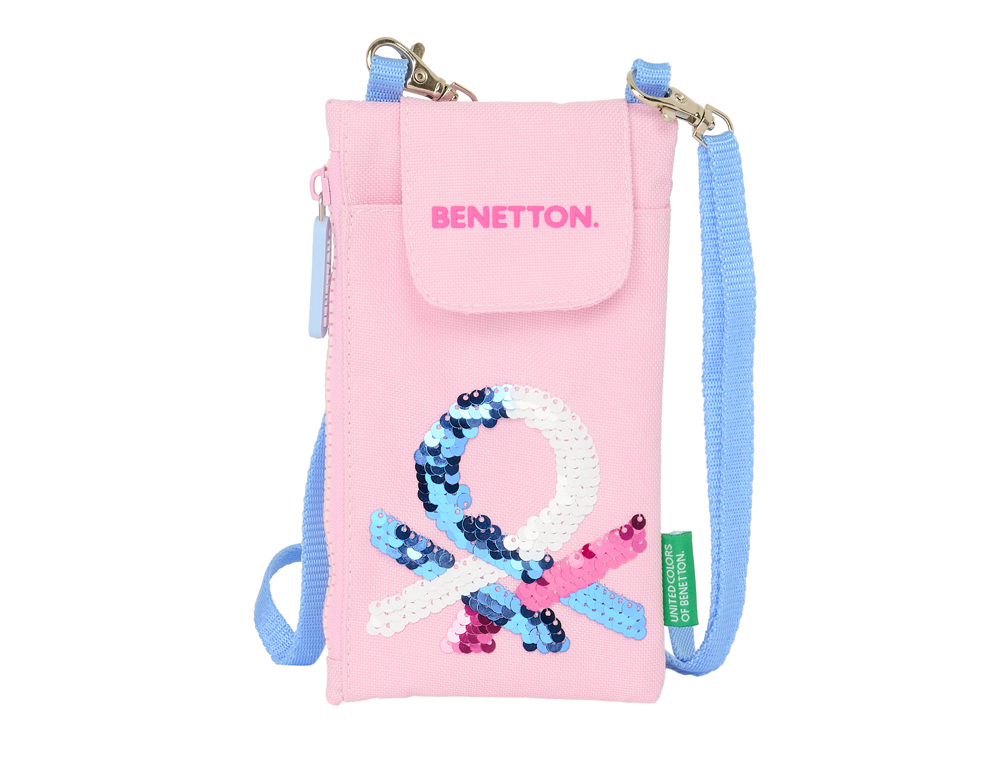 MONEDERO PORTAMOVIL SAFTA BENETTON PINK 100X190 MM