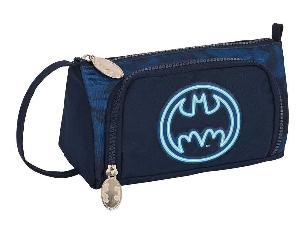 BOLSO ESCOLAR PORTATODO SAFTA CON BOLSILLO DESPLEGABLE VACIO BATMAN LEGENDARY 85X200X110 MM