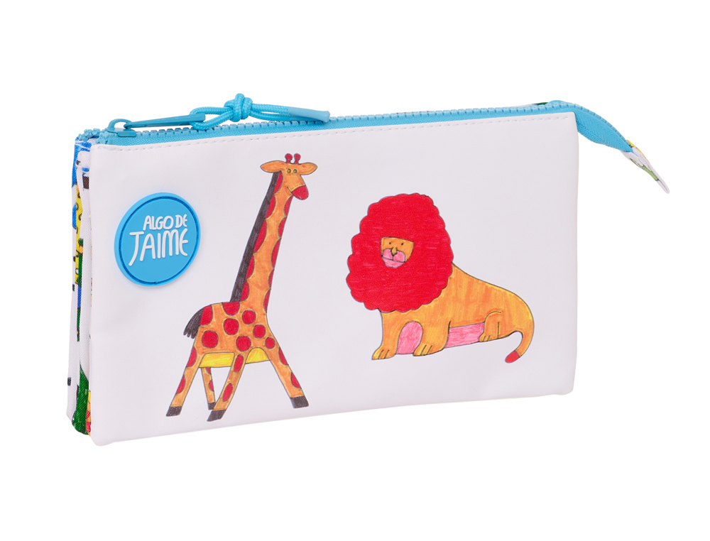 BOLSO ESCOLAR PORTATODO SAFTA TRIPLE ALGO DE JAIME 30X220X120 MM