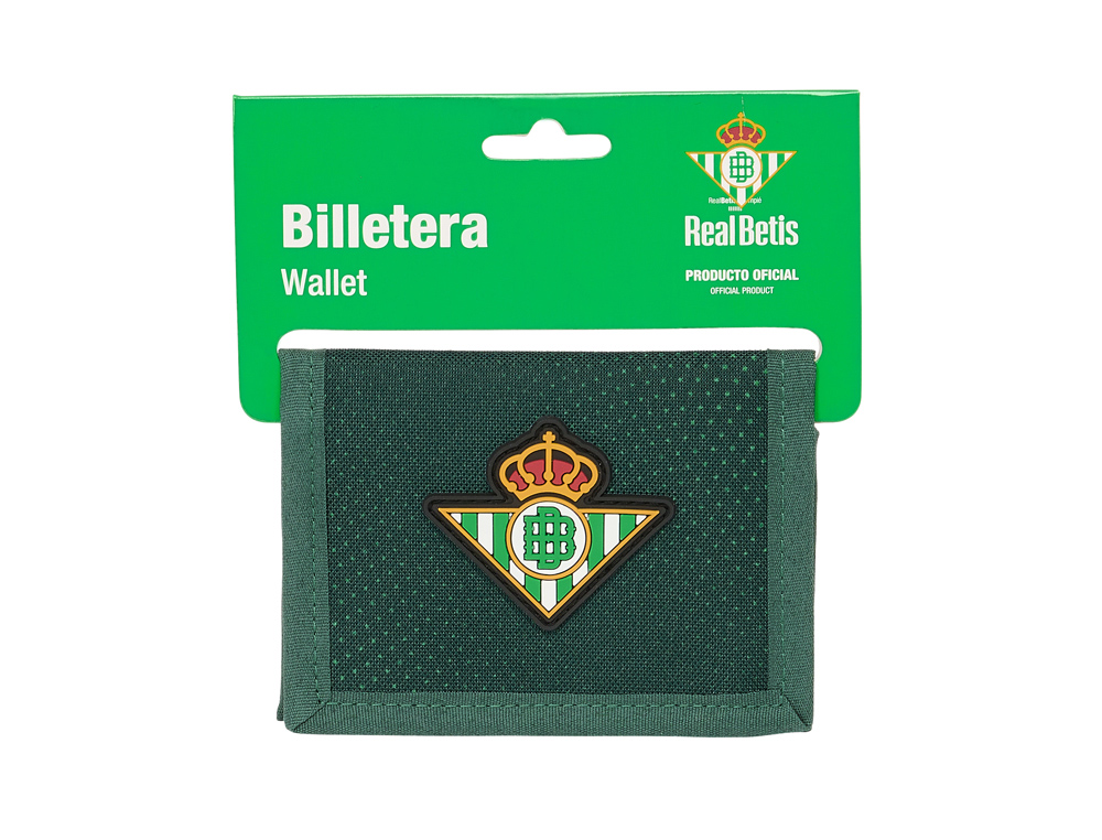 BILLETERA SAFTA RESISTENTE AL AGUA REAL BETIS BALOMPIE 95X125X10 MM