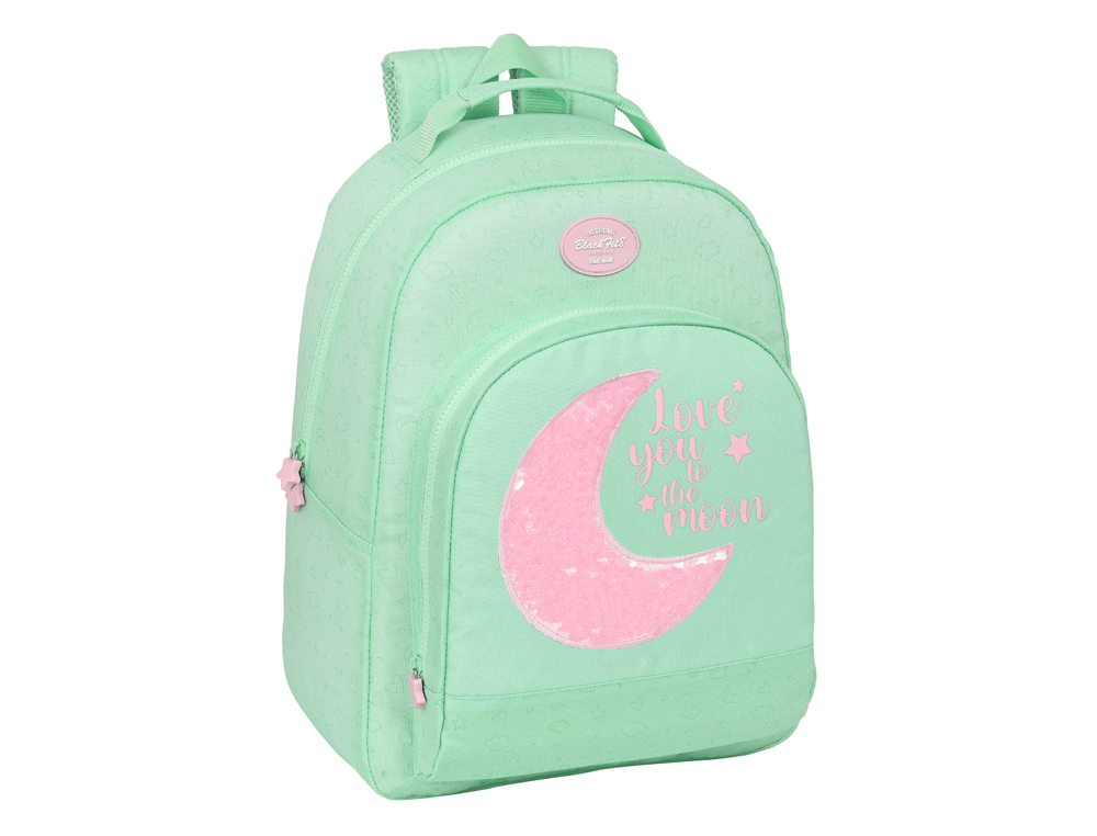 MOCHILA SAFTA ADAPTABLE A CARRO RECICLADO BLACKFIT8 MOON 420X320X150 MM