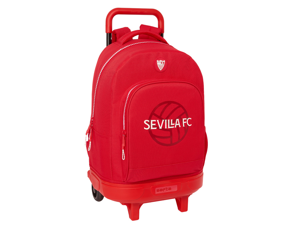 MOCHILA SAFTA GRANDE CON RUEDAS COMPACT EXTRAIBLE SEVILLA F.C. CORPORATIVA 450X330X220 MM