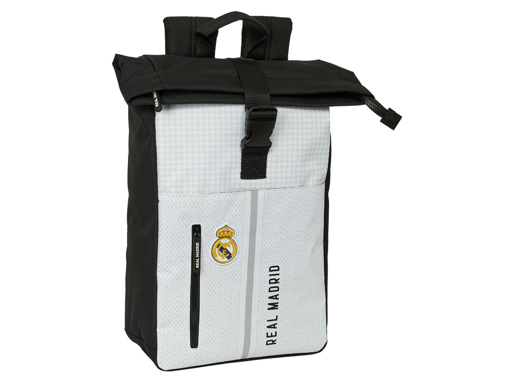 MOCHILA SAFTA SOLAPA PARA PORTATIL 15,6'' REAL MADRID 1 EQUIPACION 24/25 420X280X130 MM