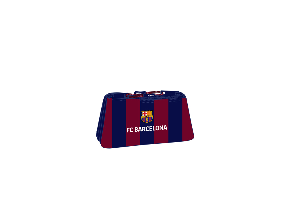 NECESER SAFTA PEQUEO DOBLE F.C. BARCELONA 100X220X80 MM