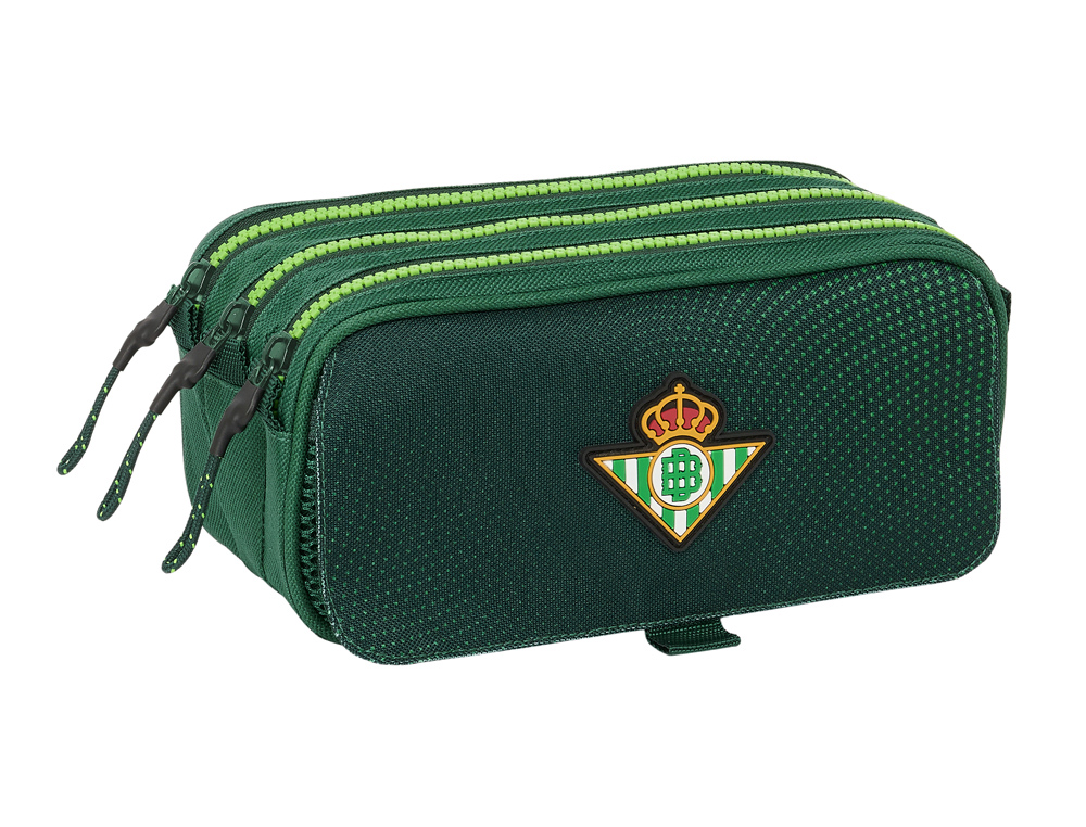 BOLSO ESCOLAR PORTATODO SAFTA TRIPLE BIG RESISTENTE AGUA REAL BETIS BALOMPIE 100X215X80 MM