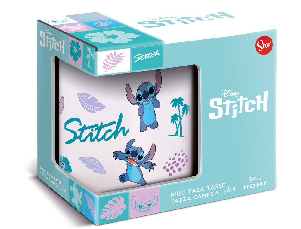 TAZA GRANDE SAFTA 325ML STITCH ALOHA 100X117X87 MM