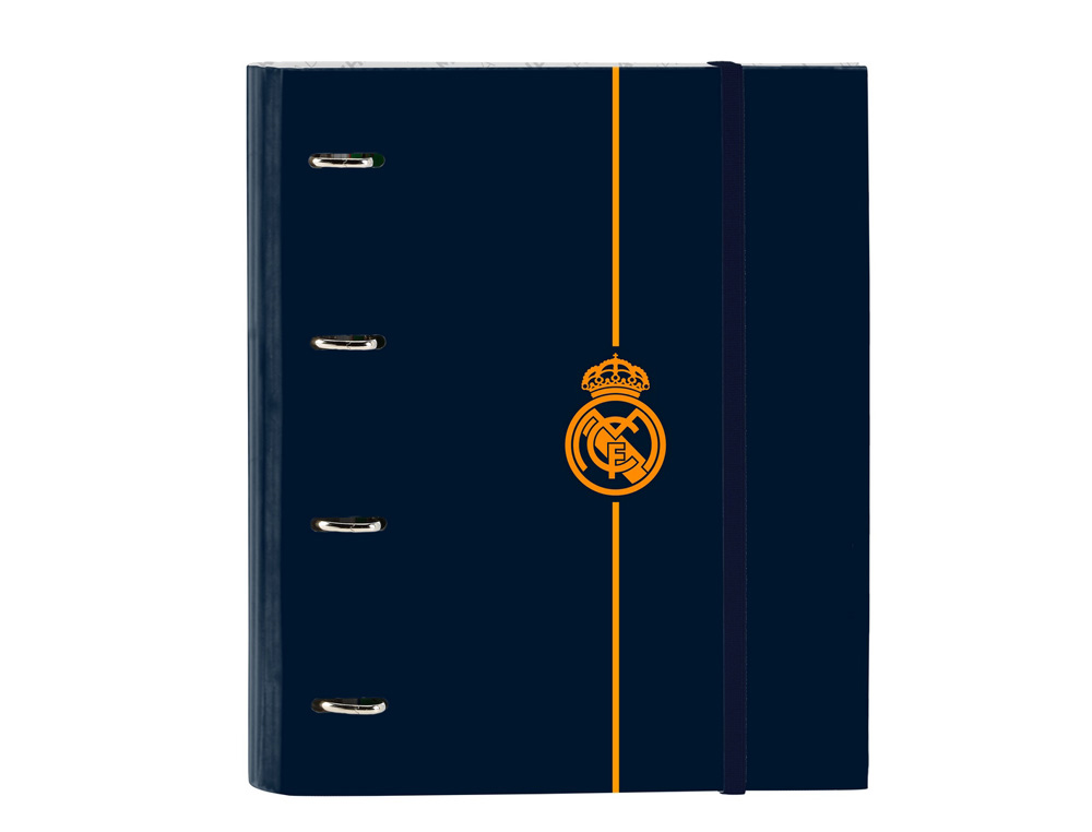 CARPETA CON RECAMBIO SAFTA DIN A4 TAPA FORRADA 100 H 60 GR CUADRO 5 MM CON GOMA Y 5 SEPARADORES REAL MADRID 2