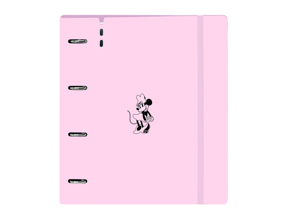 CARPETA CON RECAMBIO SAFTA DIN A4 CUADRO 5 MM POLIPROPILENO FOAM 4 ANILLAS 35MM MINNIE MOUSE NALVE