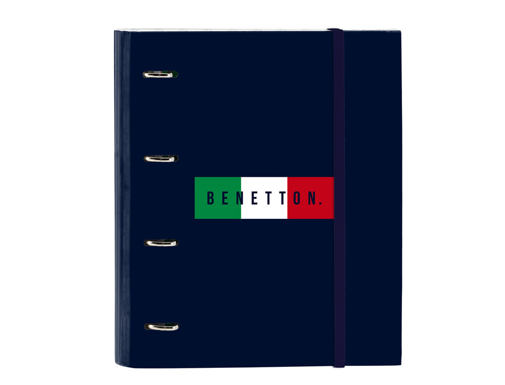 CARPETA CON RECAMBIO SAFTA DIN A4 CUADRO 5 MM CON GOMA Y 5 SEPARADORES BENETTON FLAG