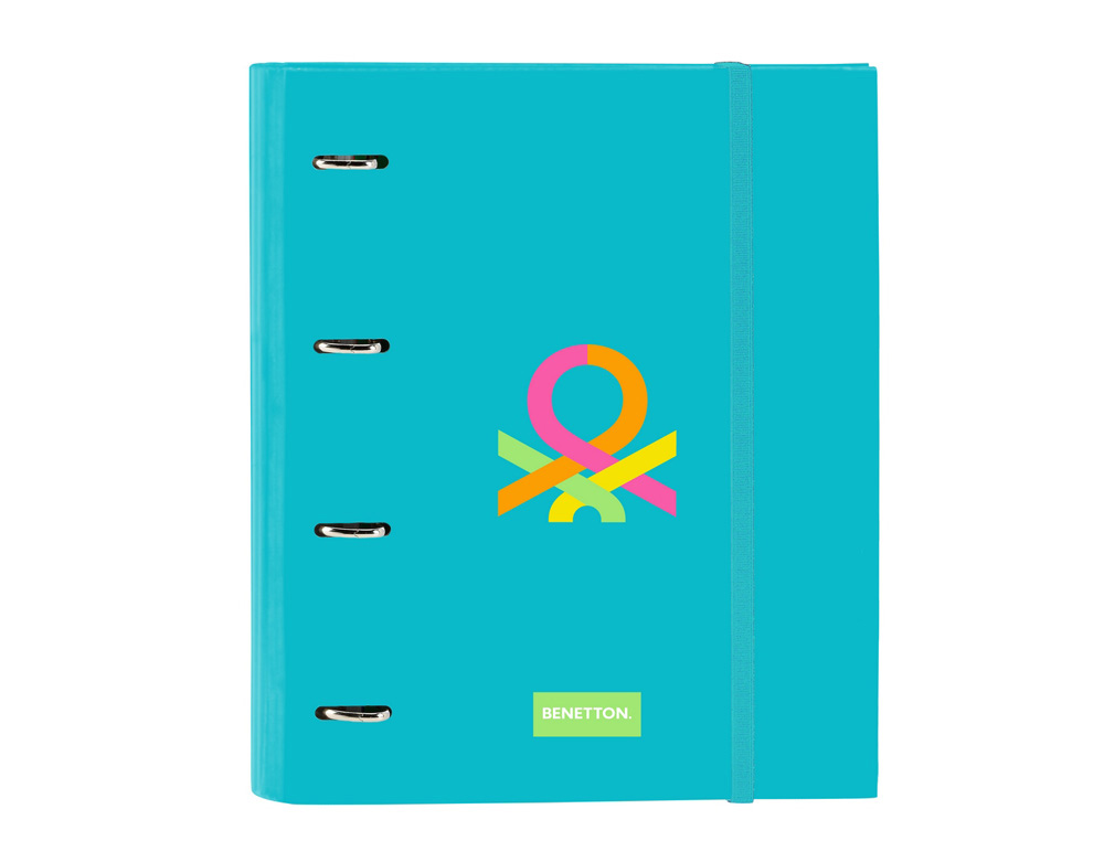 CARPETA CON RECAMBIO SAFTA DIN A4 CUADRO 5 MM CON GOMA Y 5 SEPARADORES BENETTON SPRING