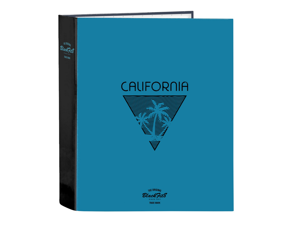 CARPETA CARTON FOLIO 4 ANILLAS SAFTA LOMO ANCHO BLACKFIT8 CALIFORNIA