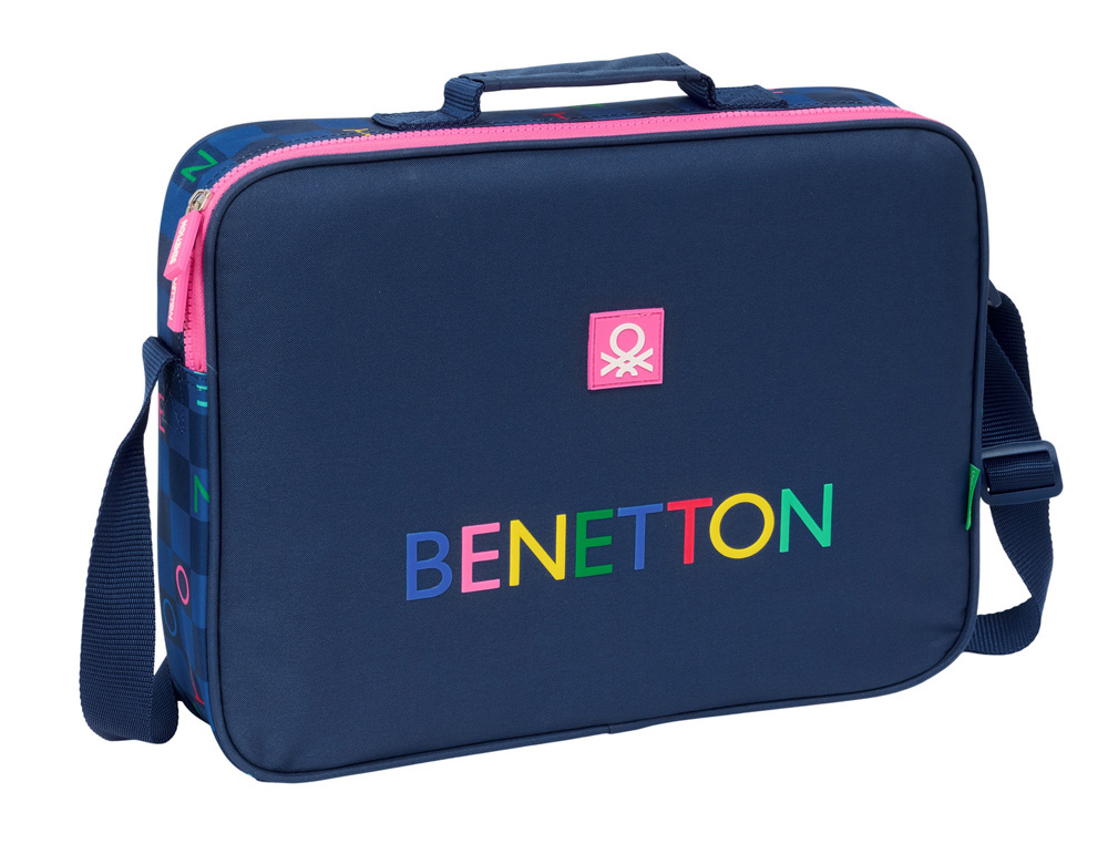 CARTERA ESCOLAR SAFTA EXTRAESCOLARES BENETTON DAMERO 280X380X60 MM