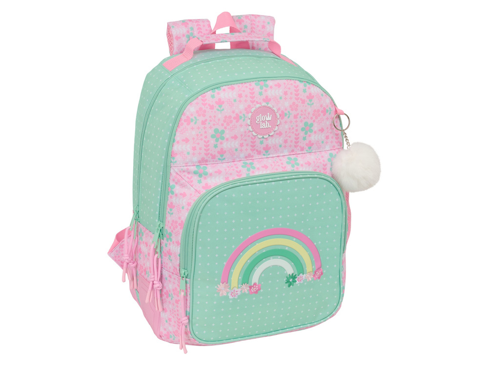MOCHILA SAFTA DOBLE CON CANTONERAS ADAPTABLE A CARRO GLOWLAB AMAZING 420X320X150 MM