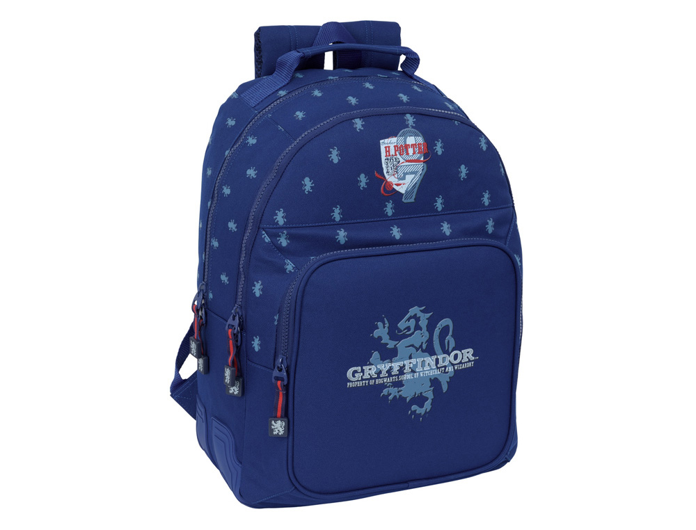 MOCHILA SAFTA DOBLE CON CANTONERAS ADAPTABLE A CARRO HARRY POTTER CAPTAIN 420X320X150 MM