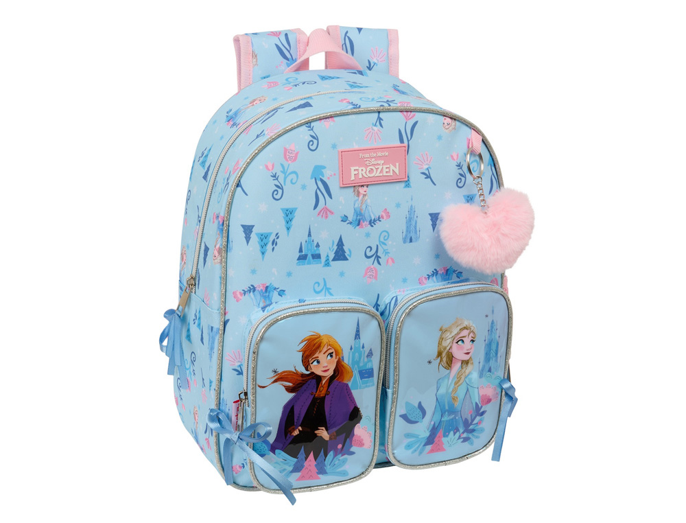 MOCHILA SAFTA INFANTIL BOLSILLOS ADAPTABLE A CARRO FROZEN ICE MAGIC 340X280X100 MM