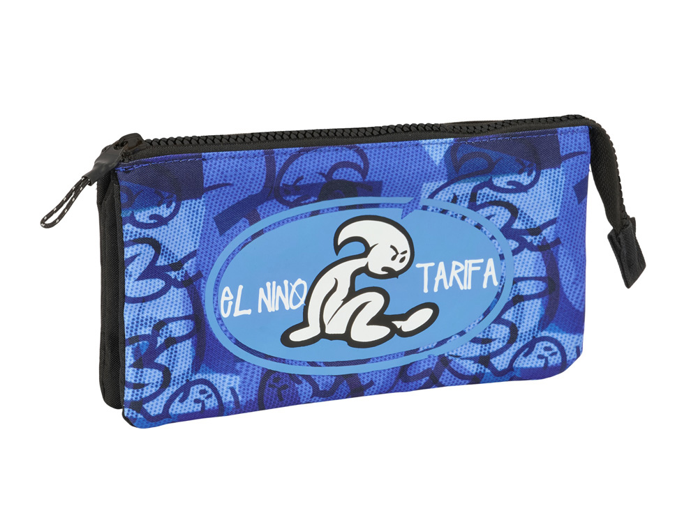 BOLSO ESCOLAR PORTATODO SAFTA TRIPLE EL NIO ROLLER 120X220X30 MM