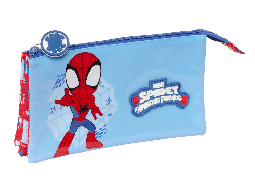 BOLSO ESCOLAR PORTATODO SAFTA TRIPLE SPIDEY RESCUE 120X220X30 MM