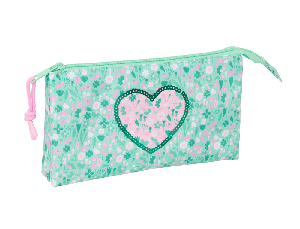 BOLSO ESCOLAR PORTATODO SAFTA TRIPLE SAFTA CUORE 120X220X30 MM