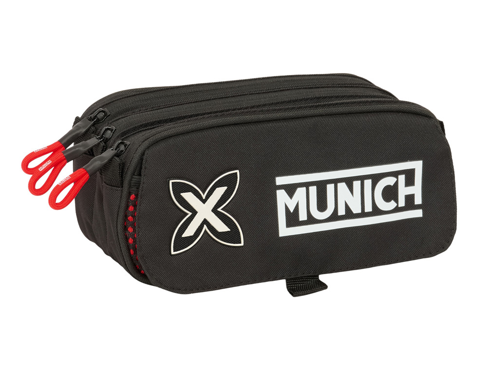 BOLSO ESCOLAR PORTATODO SAFTA TRIPLE BIG MUNICH VULCAN 100X215X80 MM