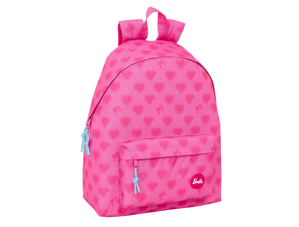 MOCHILA SAFTA BARBIE CORAZONES 420X330X150 MM