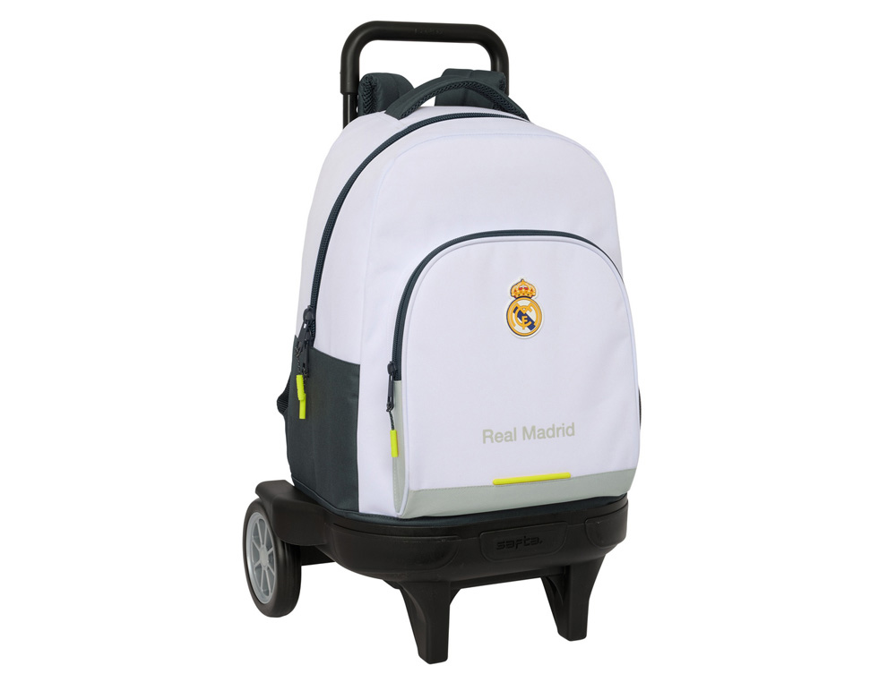 MOCHILA SAFTA GRANDE CON RUEDAS COMPACT EVOLUTION EXTENSIBLE REAL MADRID 1 EQUIPACION 25/26 450X330X220