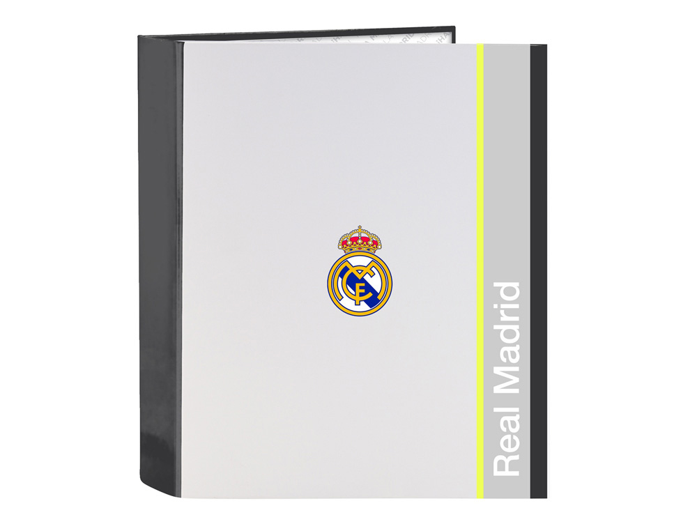 CARPETA SAFTA 4 ANILLAS FOLIO CARTON LOMO ANCHO REAL MADRID 1 EQUIPACION 25/26