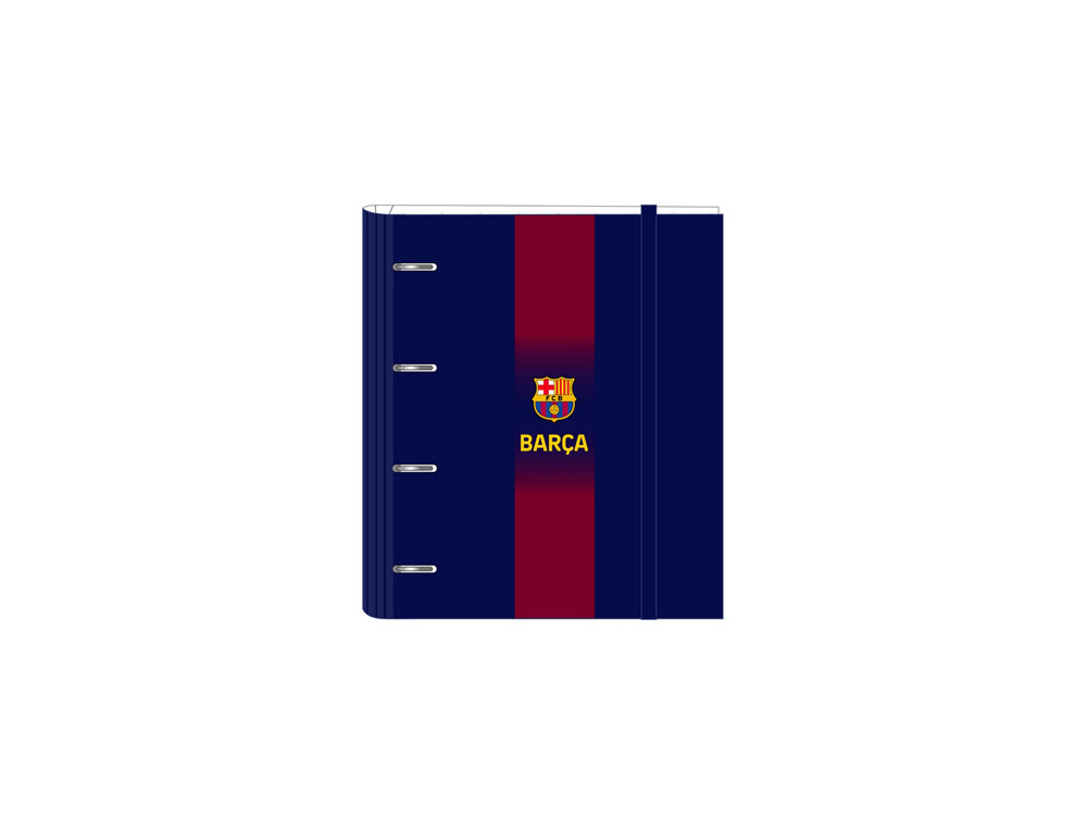 CARPETA SAFTA 4 ANILLAS DE 35MM A4 CON RECAMBIO 100H CON GOMA Y 5 SEPARADORES F.C. BARCELONA 1 EQUIPACION 25/26