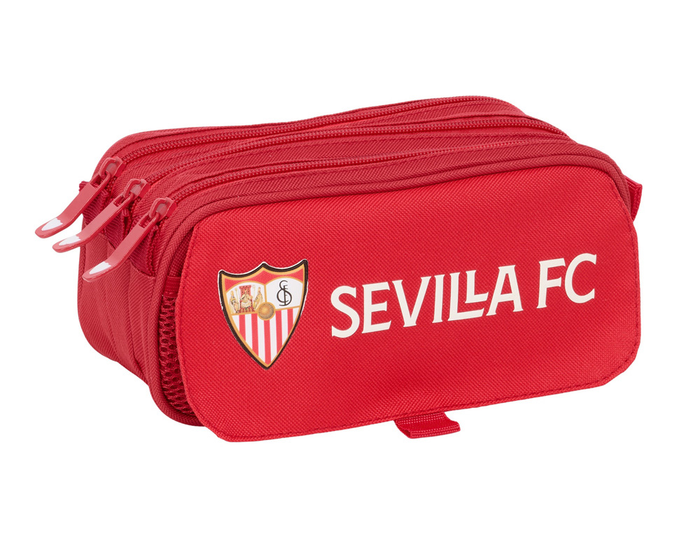 BOLSO ESCOLAR PORTATODO SAFTA TRIPLE BIG RESISTENTE AL AGUA SEVILLA F.C. 100X215X80 MM