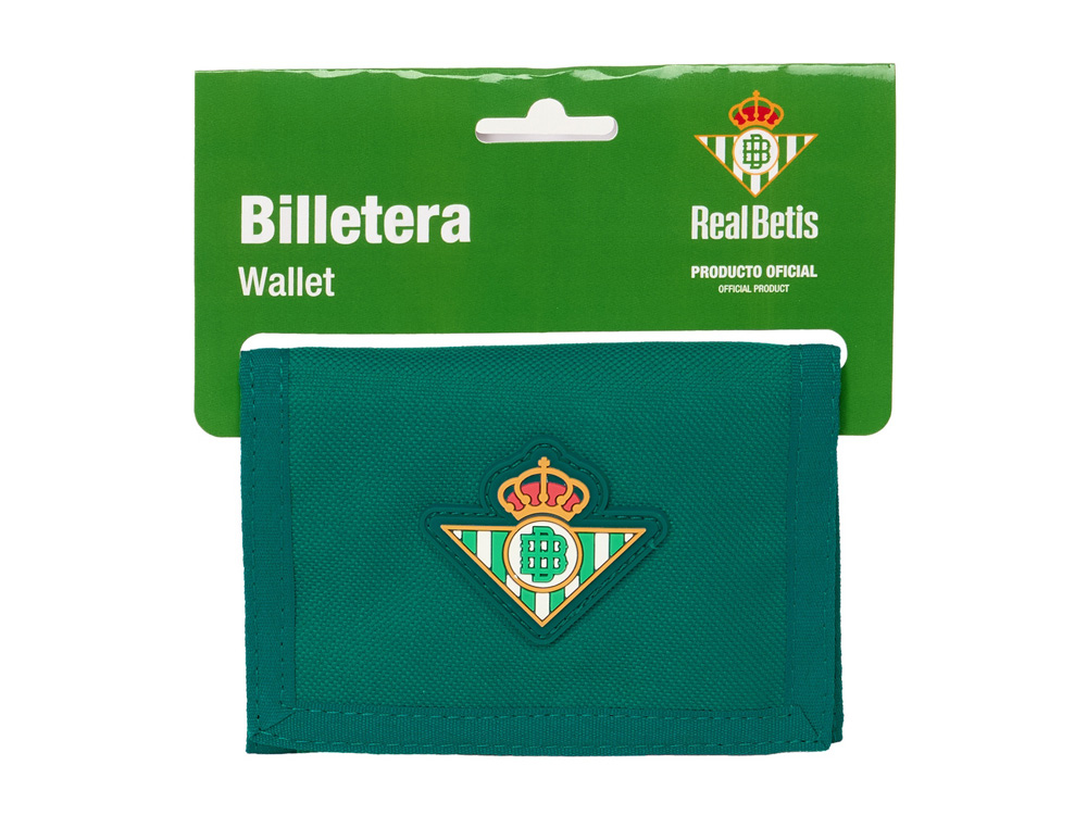BILLETERA SAFTA RESISTENTE AL AGUA REAL BETIS 95X125X10 MM