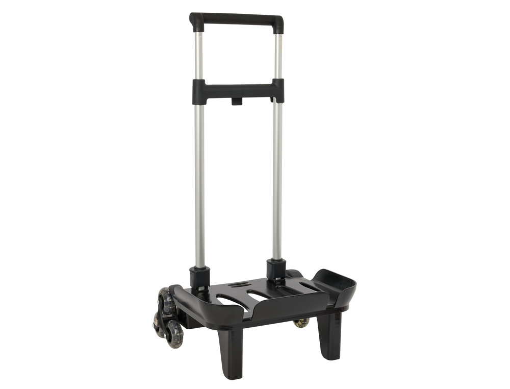 CARRO ESCOLAR SAFTA PORTAMOCHILA PLEGABLE TRIPLE RUEDA NEGRO 880X320X235 MM