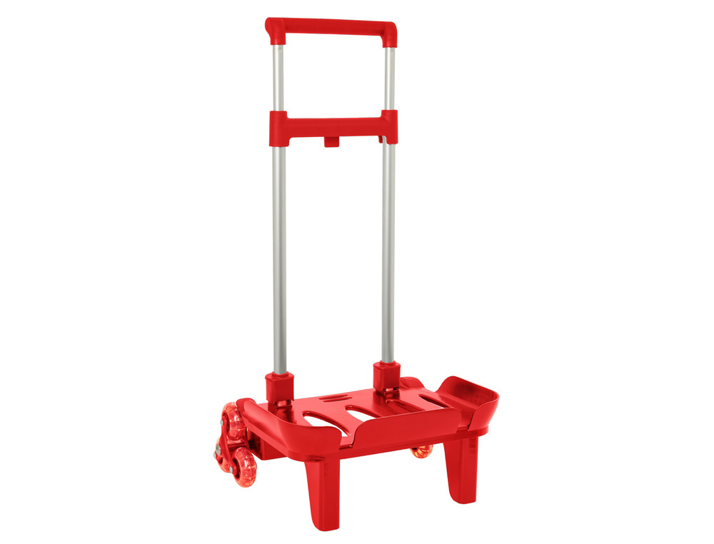 CARRO ESCOLAR SAFTA PORTAMOCHILA PLEGABLE TRIPLE ROJO 880X320X235 MM