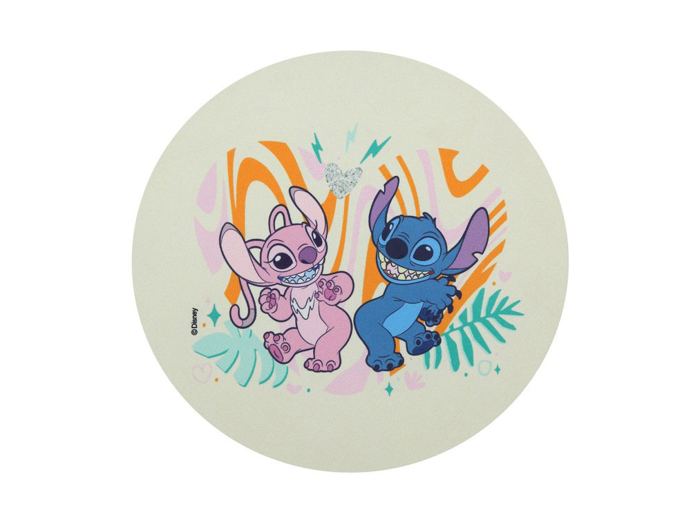 ALFOMBRILLA DE RATON LILO&STITCH REDONDA STITCH & ANGEL 200 MM